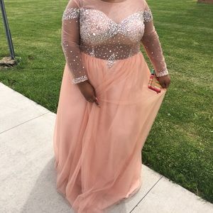 Plus Size Custom Made Prom Dress.